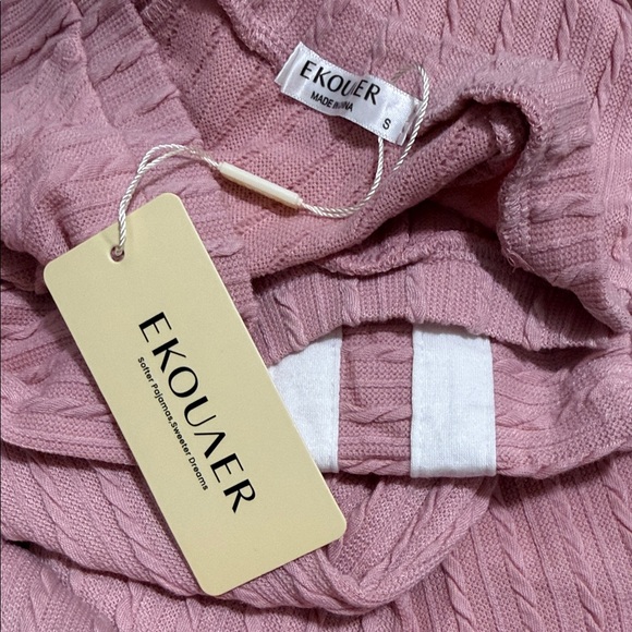 NWT Ekouaer Cozy Pink Women's Loungewear Set - Picture 2 of 2